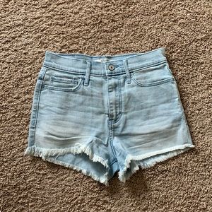 Abercrombie & Fitch high rise light blue shorts 26